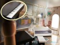 Domek dla lalek drewniany MDF mebelki 122cm XXL LED Domek dla lalek drewniany MDF mebelki 122cm XXL LED