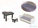 Domek dla lalek drewniany MDF mebelki 122cm XXL LED Domek dla lalek drewniany MDF mebelki 122cm XXL LED