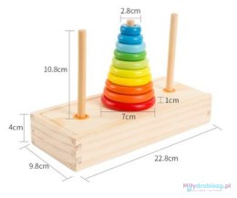 Piramida drewniana z podstawą wieża sorter