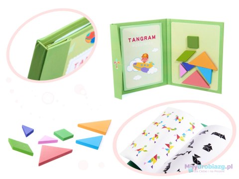 Tangram książeczka magnetyczna układanka montessori klocki gra logiczna 3D Tangram książeczka magnetyczna układanka montessori klocki gra logiczna 3D