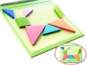 Tangram książeczka magnetyczna układanka montessori klocki gra logiczna 3D