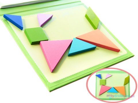 Tangram książeczka magnetyczna układanka montessori klocki gra logiczna 3D Tangram książeczka magnetyczna układanka montessori klocki gra logiczna 3D