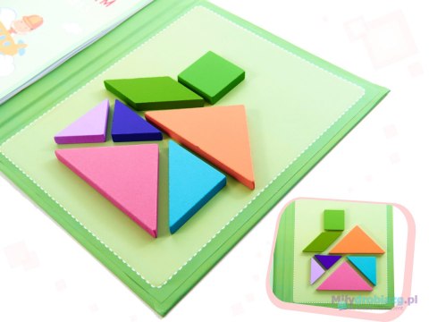 Tangram książeczka magnetyczna układanka montessori klocki gra logiczna 3D Tangram książeczka magnetyczna układanka montessori klocki gra logiczna 3D