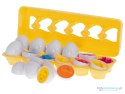 Układanka edukacyjna sorter dopasuj kształty cyferki jajka 12 sztuk Układanka edukacyjna sorter dopasuj kształty cyferki jajka 12 sztuk