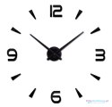 Zegar ścienny naklejany DIY regulowany duży 80-120cm czarny 4 cyfry Zegar ścienny naklejany DIY regulowany duży 80-120cm czarny 4 cyfry