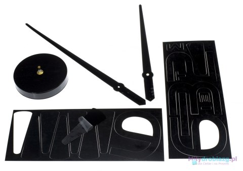 Zegar ścienny naklejany DIY regulowany duży 80-120cm czarny 4 cyfry Zegar ścienny naklejany DIY regulowany duży 80-120cm czarny 4 cyfry