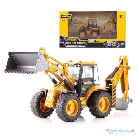 Koparka ładowarka metalowa z ruchomymi łyżkami Die-Cast H-toys 1704 1:50 Koparka ładowarka metalowa z ruchomymi łyżkami Die-Cast H-toys 1704 1:50