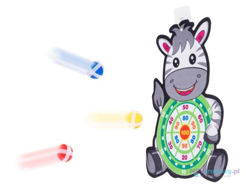 Tarcza Dart z rzutkami piłkami na rzep celowanie rzut do celu zebra Tarcza Dart z rzutkami piłkami na rzep celowanie rzut do celu zebra