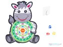 Tarcza Dart z rzutkami piłkami na rzep celowanie rzut do celu zebra