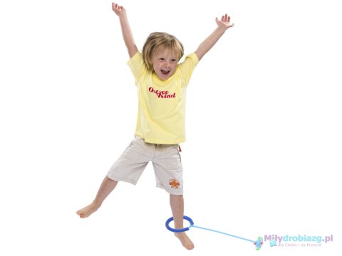 Hula hop na nogę skakanka piłka świecąca LED niebieska