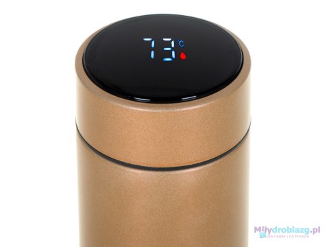 Kubek bidon termiczny termos smart LED 500ml złoty Kubek bidon termiczny termos smart LED 500ml złoty