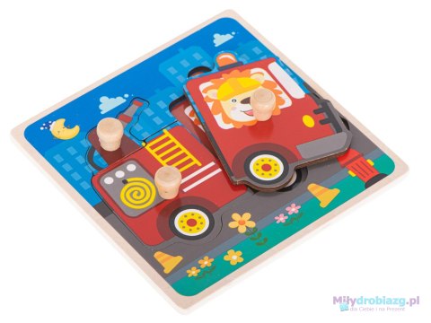 Puzzle drewniane sorter układanka straż pożarna Puzzle drewniane sorter układanka straż pożarna