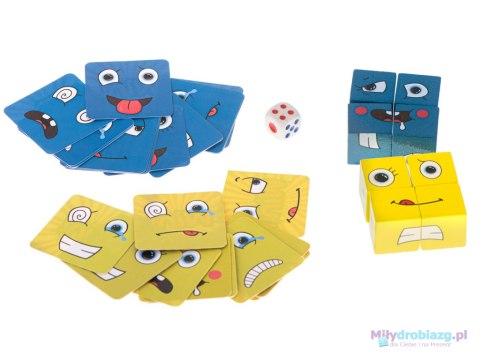 Gra edukacyjne wyzwania nauka emocji klocki drewniane Gra edukacyjne wyzwania nauka emocji klocki drewniane