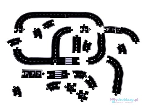 Puzzle kreatywne 2w1 droga jezdnia 40 elementów Puzzle kreatywne 2w1 droga jezdnia 40 elementów