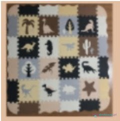 Mata edukacyjna piankowa puzzle brązowa 143 x 143 cm 36 elementów Mata edukacyjna piankowa puzzle brązowa 143 x 143 cm 36 elementów
