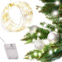 Lampki LED druciki dekoracyjne świąteczne choinkowe 5m 50LED zimny biały Lampki LED druciki dekoracyjne świąteczne choinkowe 5m 50LED zimny biały