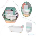 Domek dla lalek drewniany+ mebelki pastelowy 117cm Domek dla lalek drewniany+ mebelki pastelowy 117cm