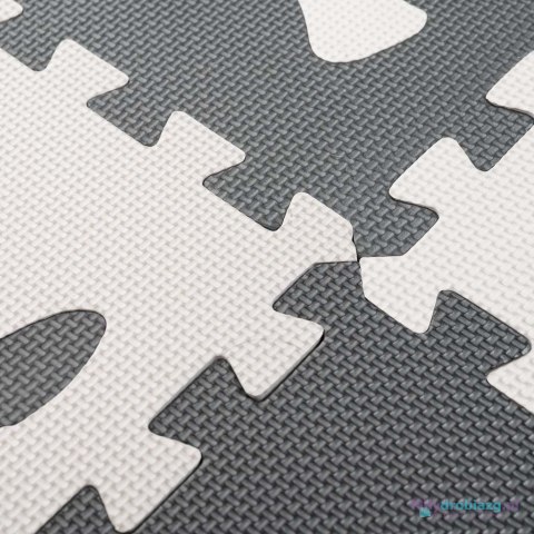 Mata edukacyjna dla dzieci piankowa puzzle szara 85 x 85 cm 9 elementów Mata edukacyjna dla dzieci piankowa puzzle szara 85 x 85 cm 9 elementów