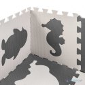 Mata edukacyjna dla dzieci piankowa puzzle szara 85 x 85 cm 9 elementów Mata edukacyjna dla dzieci piankowa puzzle szara 85 x 85 cm 9 elementów