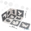 Mata edukacyjna dla dzieci piankowa puzzle szara 85 x 85 cm 9 elementów Mata edukacyjna dla dzieci piankowa puzzle szara 85 x 85 cm 9 elementów