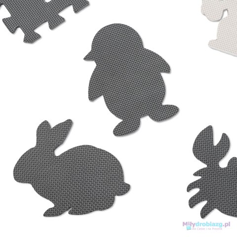 Mata edukacyjna dla dzieci piankowa puzzle szara 85 x 85 cm 9 elementów Mata edukacyjna dla dzieci piankowa puzzle szara 85 x 85 cm 9 elementów
