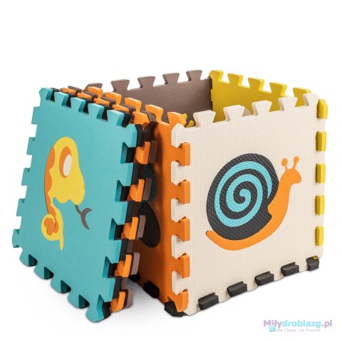 Mata edukacyjna piankowa puzzle zwierzątka kolorowa 85 x 85 cm 9 elementów Mata edukacyjna piankowa puzzle zwierzątka kolorowa 85 x 85 cm 9 elementów