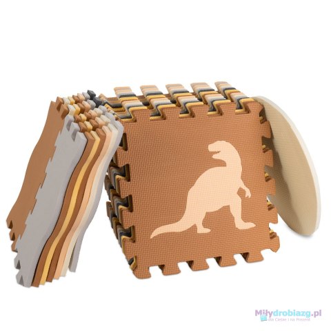 Mata edukacyjna piankowa puzzle brązowa 143 x 143 cm 36 elementów Mata edukacyjna piankowa puzzle brązowa 143 x 143 cm 36 elementów