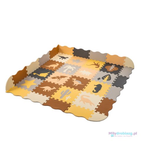 Mata edukacyjna piankowa puzzle brązowa 143 x 143 cm 36 elementów Mata edukacyjna piankowa puzzle brązowa 143 x 143 cm 36 elementów