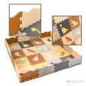 Mata edukacyjna piankowa puzzle brązowa 143 x 143 cm 36 elementów Mata edukacyjna piankowa puzzle brązowa 143 x 143 cm 36 elementów