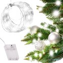 Lampki LED druciki dekoracyjne świąteczne choinkowe 5m 50LED zimny biały Lampki LED druciki dekoracyjne świąteczne choinkowe 5m 50LED zimny biały