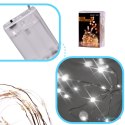 Lampki LED druciki dekoracyjne świąteczne choinkowe 5m 50LED zimny biały Lampki LED druciki dekoracyjne świąteczne choinkowe 5m 50LED zimny biały