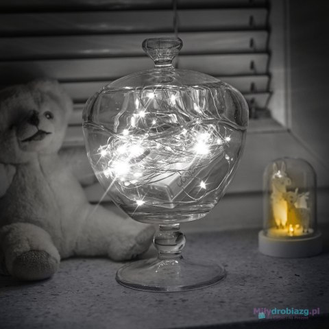 Lampki LED druciki dekoracyjne świąteczne choinkowe 5m 50LED zimny biały Lampki LED druciki dekoracyjne świąteczne choinkowe 5m 50LED zimny biały