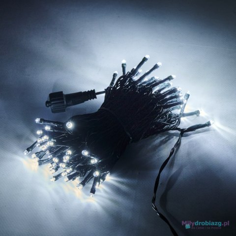 Lampki LED łańcuch świetlny świąteczne choinkowe 10m 100LED zimny biały 8 trybów świecenia Lampki LED łańcuch świetlny świąteczne choinkowe 10m 100LED zimny biały 8 trybów świecenia