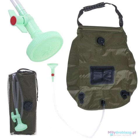 Prysznic turystyczny solarny polowy kempingowy 20L XXL z termometrem Prysznic turystyczny solarny polowy kempingowy 20L XXL z termometrem