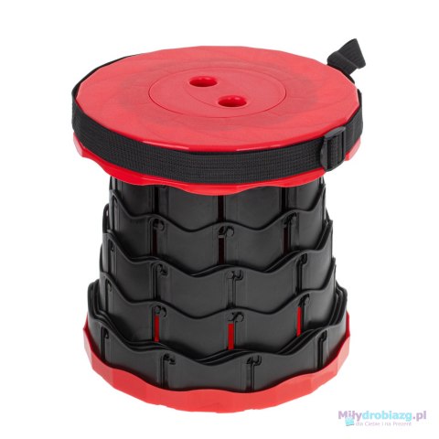 Krzesło składane taboret teleskopowy turystyczny przenośny czerwony 200kg Krzesło składane taboret teleskopowy turystyczny przenośny czerwony 200kg