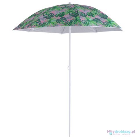 Parasol ogrodowy plażowy regulowany łamany 150cm liście UV Parasol ogrodowy plażowy regulowany łamany 150cm liście UV