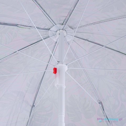 Parasol ogrodowy plażowy regulowany łamany 150cm liście UV Parasol ogrodowy plażowy regulowany łamany 150cm liście UV