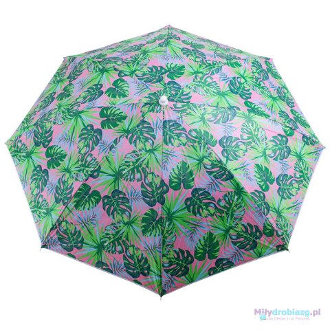 Parasol ogrodowy plażowy regulowany łamany 150cm liście UV Parasol ogrodowy plażowy regulowany łamany 150cm liście UV