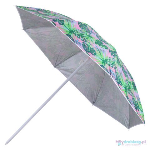 Parasol ogrodowy plażowy regulowany łamany 150cm liście UV Parasol ogrodowy plażowy regulowany łamany 150cm liście UV