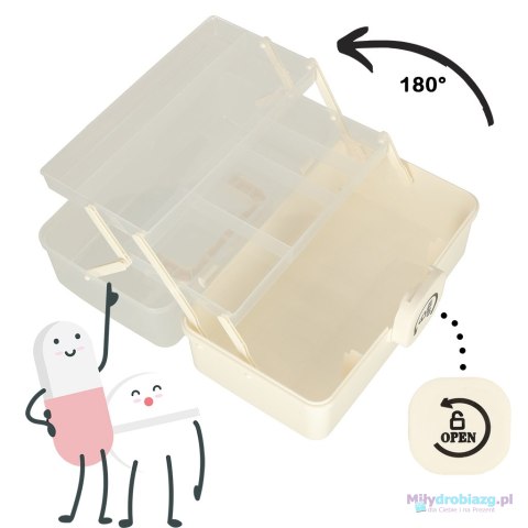 Pojemnik na leki organizer pudełko apteczka 29 x 16 x 15 cm Pojemnik na leki organizer pudełko apteczka 29 x 16 x 15 cm