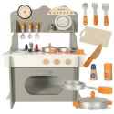 Kuchnia dla dzieci drewniana MDF piekarnik garnki akcesoria 70cm Kuchnia dla dzieci drewniana MDF piekarnik garnki akcesoria 70cm