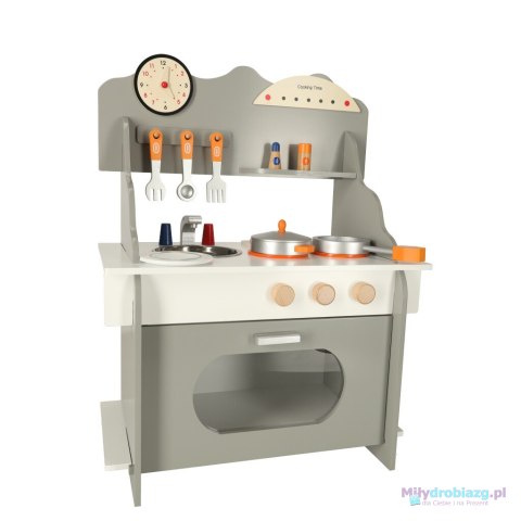 Kuchnia dla dzieci drewniana MDF piekarnik garnki akcesoria 70cm Kuchnia dla dzieci drewniana MDF piekarnik garnki akcesoria 70cm