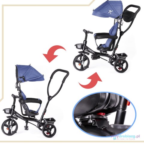 Rowerek trójkołowy Trike Fix Lite rower spacerówka 3w1 obracany 360 wolne koło granatowy Rowerek trójkołowy Trike Fix Lite rower spacerówka 3w1 obracany 360 wolne koło granatowy