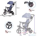 Rowerek trójkołowy Trike Fix Lite rower spacerówka 3w1 obracany 360 wolne koło granatowy Rowerek trójkołowy Trike Fix Lite rower spacerówka 3w1 obracany 360 wolne koło granatowy