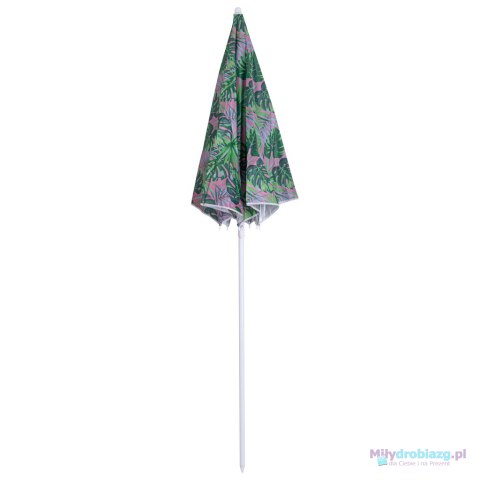 Parasol ogrodowy plażowy regulowany łamany 150cm liście UV Parasol ogrodowy plażowy regulowany łamany 150cm liście UV