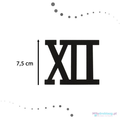 Zegar Ścienny naklejany DIY regulowany czarny cyfry rzymskie 130cm Zegar Ścienny naklejany DIY regulowany czarny cyfry rzymskie 130cm
