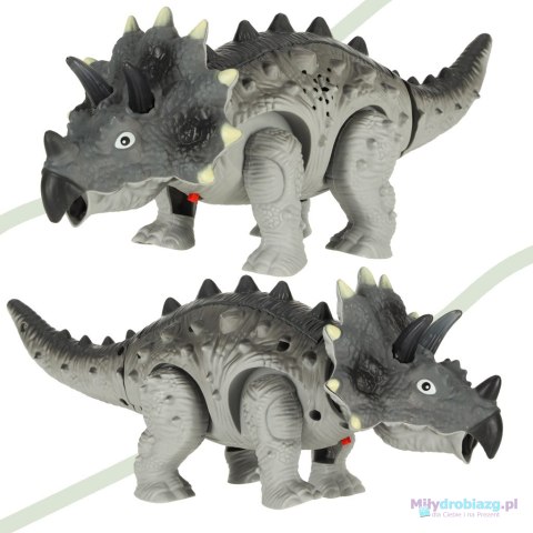 Dinozaur Triceratops zabawka interaktywna na baterie chodzi świeci ryczy Dinozaur Triceratops zabawka interaktywna na baterie chodzi świeci ryczy