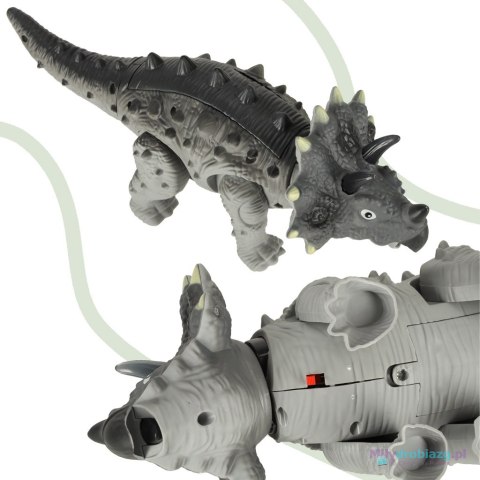 Dinozaur Triceratops zabawka interaktywna na baterie chodzi świeci ryczy Dinozaur Triceratops zabawka interaktywna na baterie chodzi świeci ryczy
