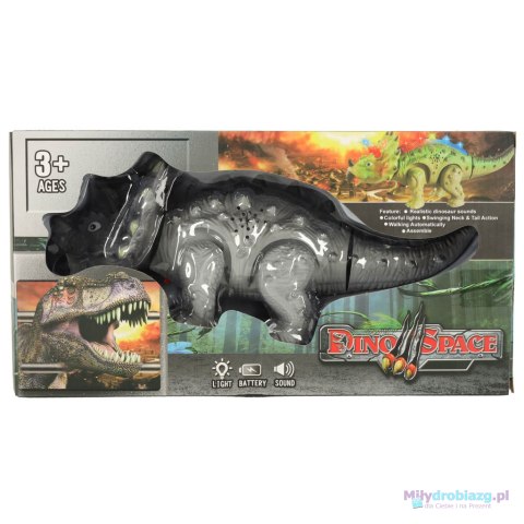 Dinozaur Triceratops zabawka interaktywna na baterie chodzi świeci ryczy Dinozaur Triceratops zabawka interaktywna na baterie chodzi świeci ryczy