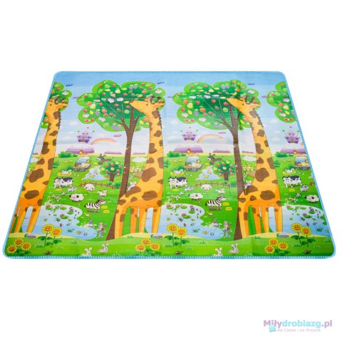 Mata edukacyjna piankowa dwustronna składana ZOO 200 x 180 x 1 cm Mata edukacyjna piankowa dwustronna składana ZOO 200 x 180 x 1 cm